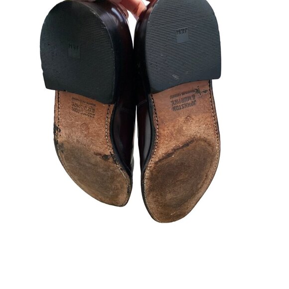 JOHNSTON & MURPHY MEN'S BURGUNDY LEATHER ALDRICH II CAP TOE WINGTIPS 9D/B - Picture 8 of 9